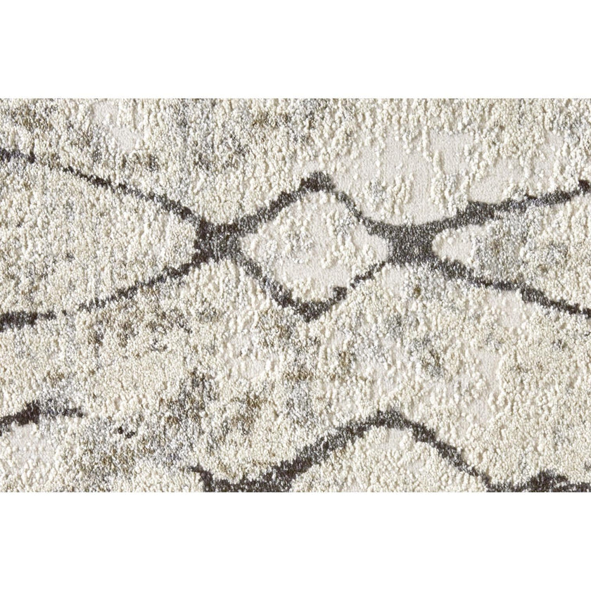 Feizy Kano 3872F Transitional Diamond Rug in Ivory/Gray/Taupe