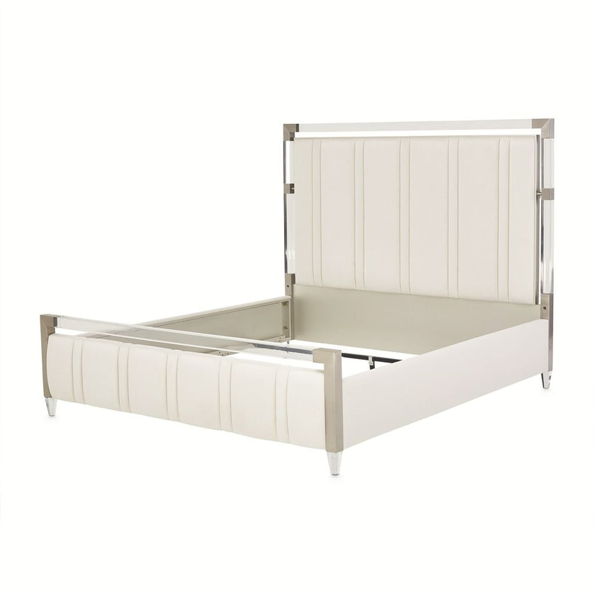 Michael Amini Penthouse Short Panel Bed - Ash Gray