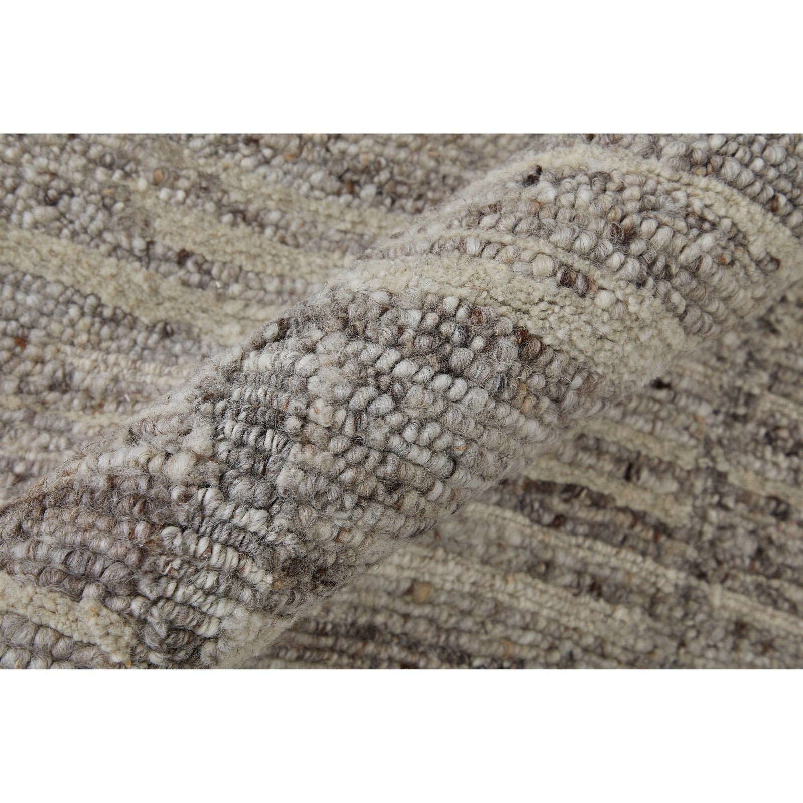 Feizy Navaro 8912F Modern Abstract Rug in Gray/Ivory/Taupe