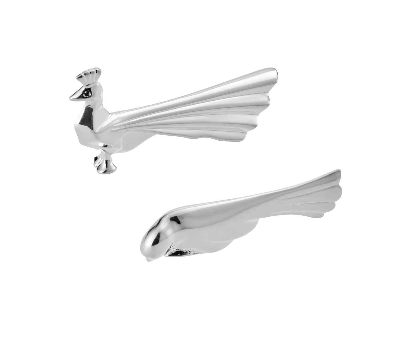 Christofle Les Collections Historiques Silver Plated 2 Knife Rests Peacock And Dove Gallia
