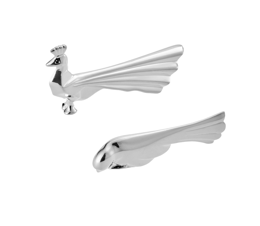 Christofle Les Collections Historiques Silver Plated 2 Knife Rests Peacock And Dove Gallia