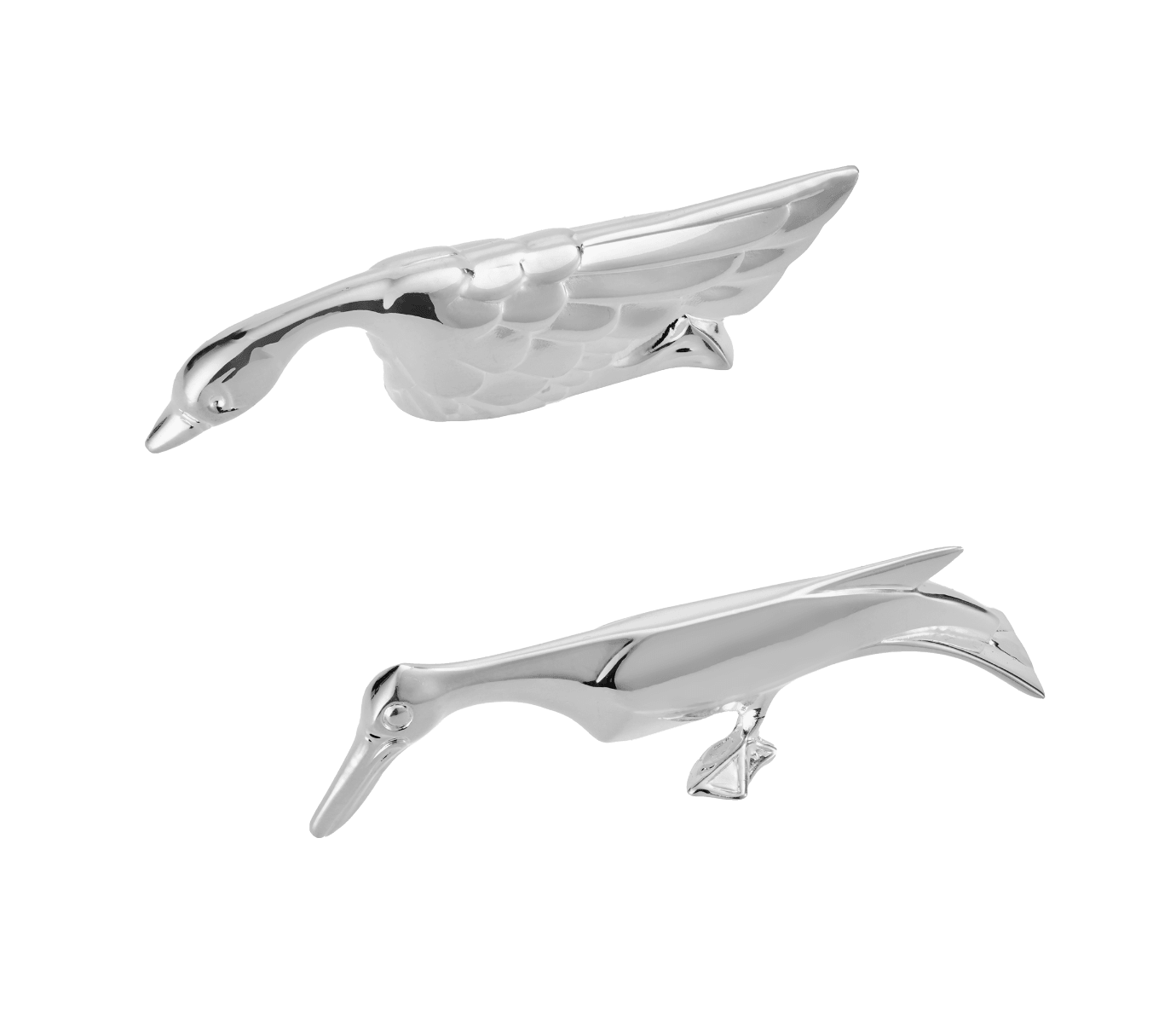 Christofle Les Collections Historiques Silver Plated 2 Knife Rests Pelican And Swan Gallia