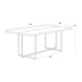 Sunpan Jade Dining Table - Antique Silver - Ash Grey - 79"