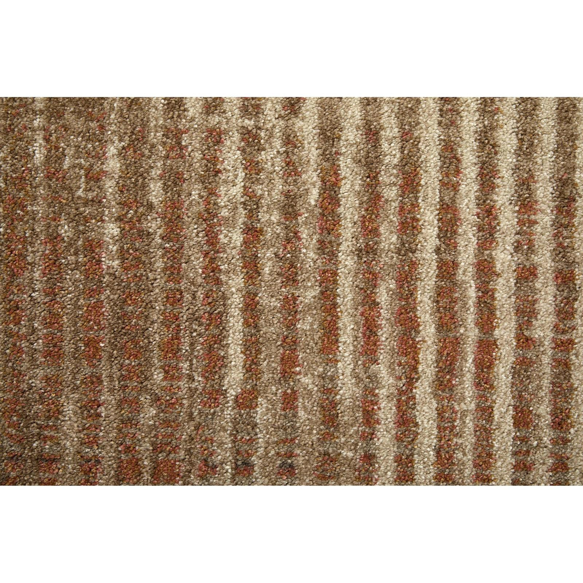 Feizy Eden 39QPF Modern Abstract Rug in Ivory/Taupe/Pink