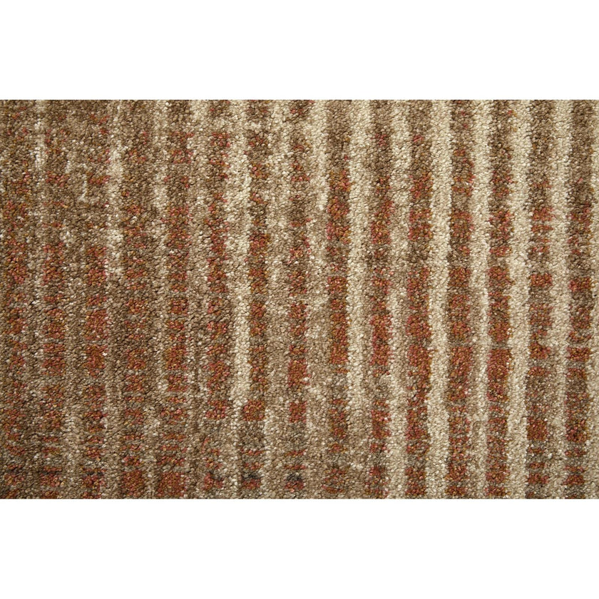 Feizy Eden 39QPF Modern Abstract Rug in Ivory/Taupe/Pink