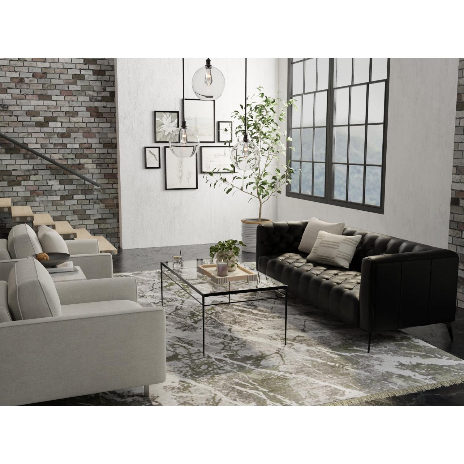 Feizy Cadiz 39N6F Modern Abstract Rug in Gray/Green/Taupe
