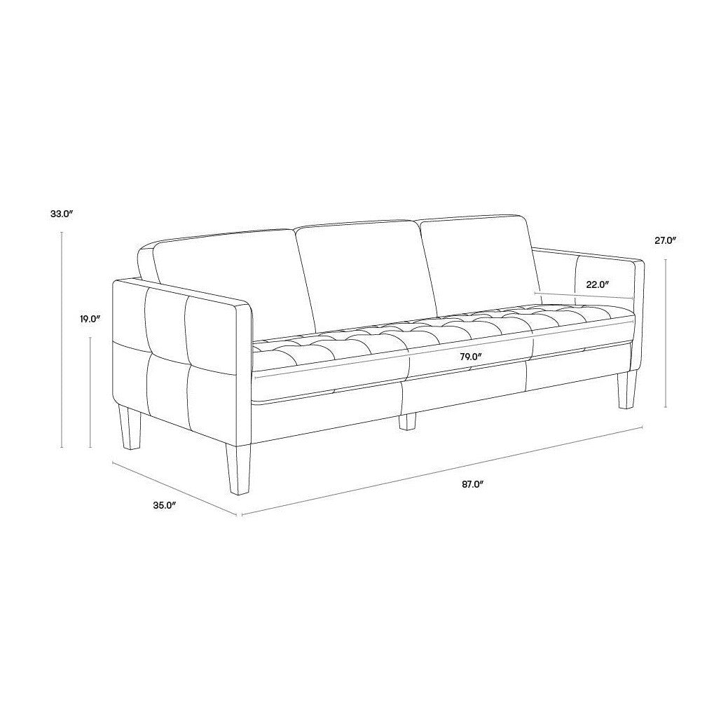 Sunpan Karmelo Sofa - Cognac Leather