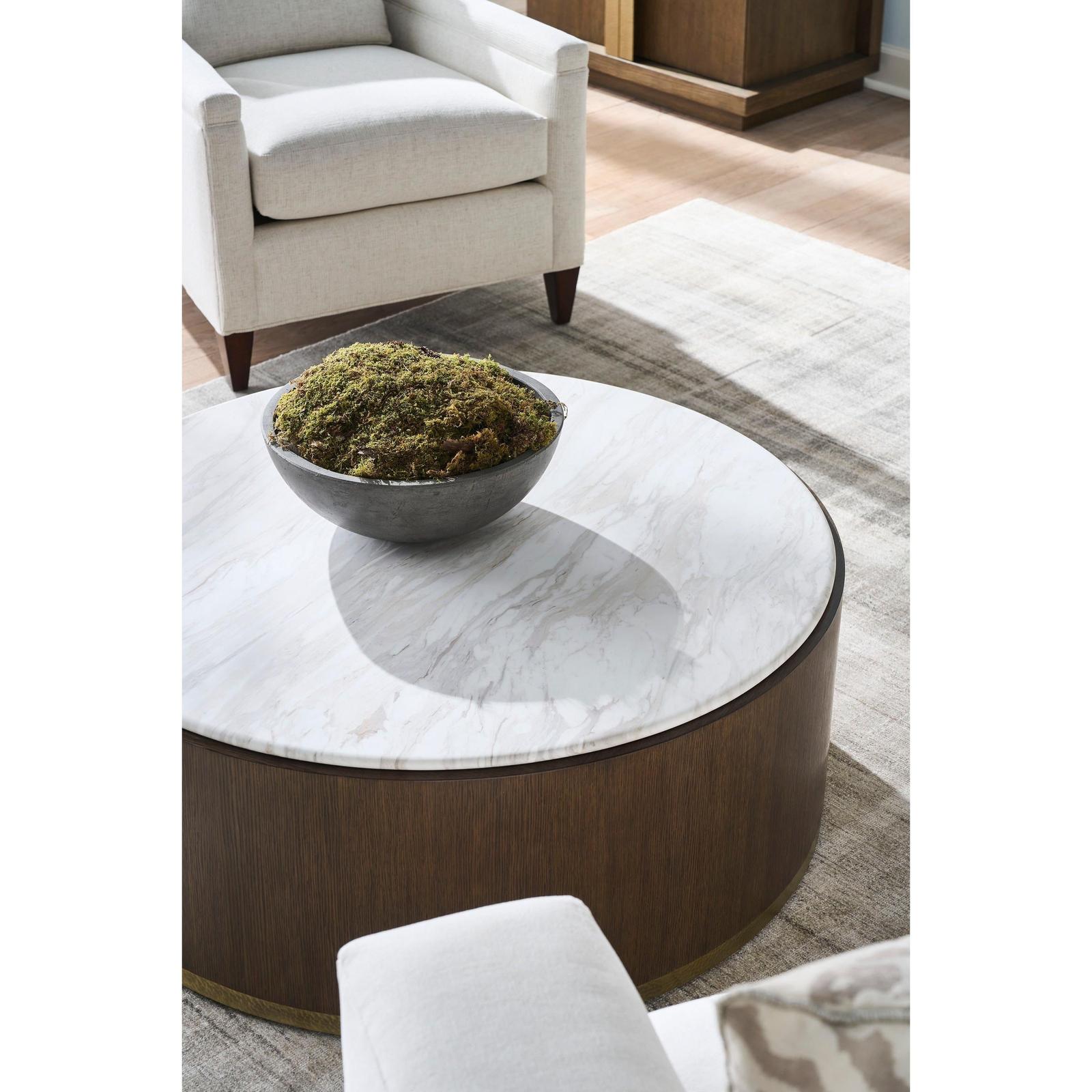 Century Furniture Carino Round Cocktail Table - Marble Top