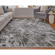 Feizy Cadiz 39N6F Modern Abstract Rug in Gray/Green/Taupe