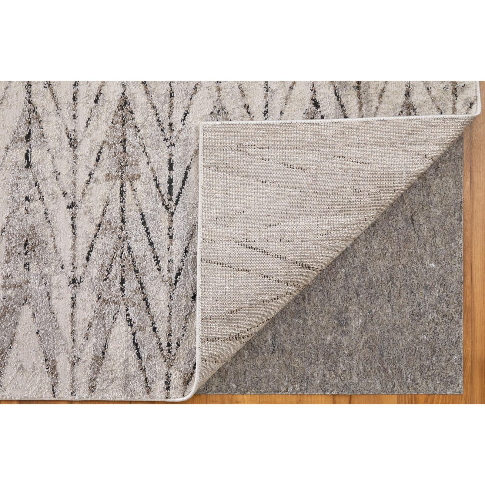 Feizy Vancouver 39NTF Modern Geometric Rug in Ivory/Tan/Brown