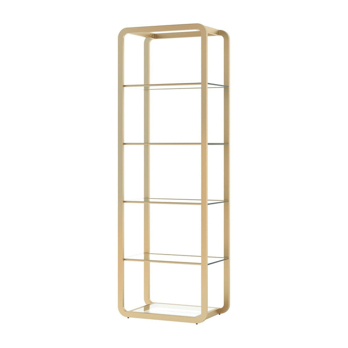 Sunpan Ambretta Bookcase - Small - Gold / Clear