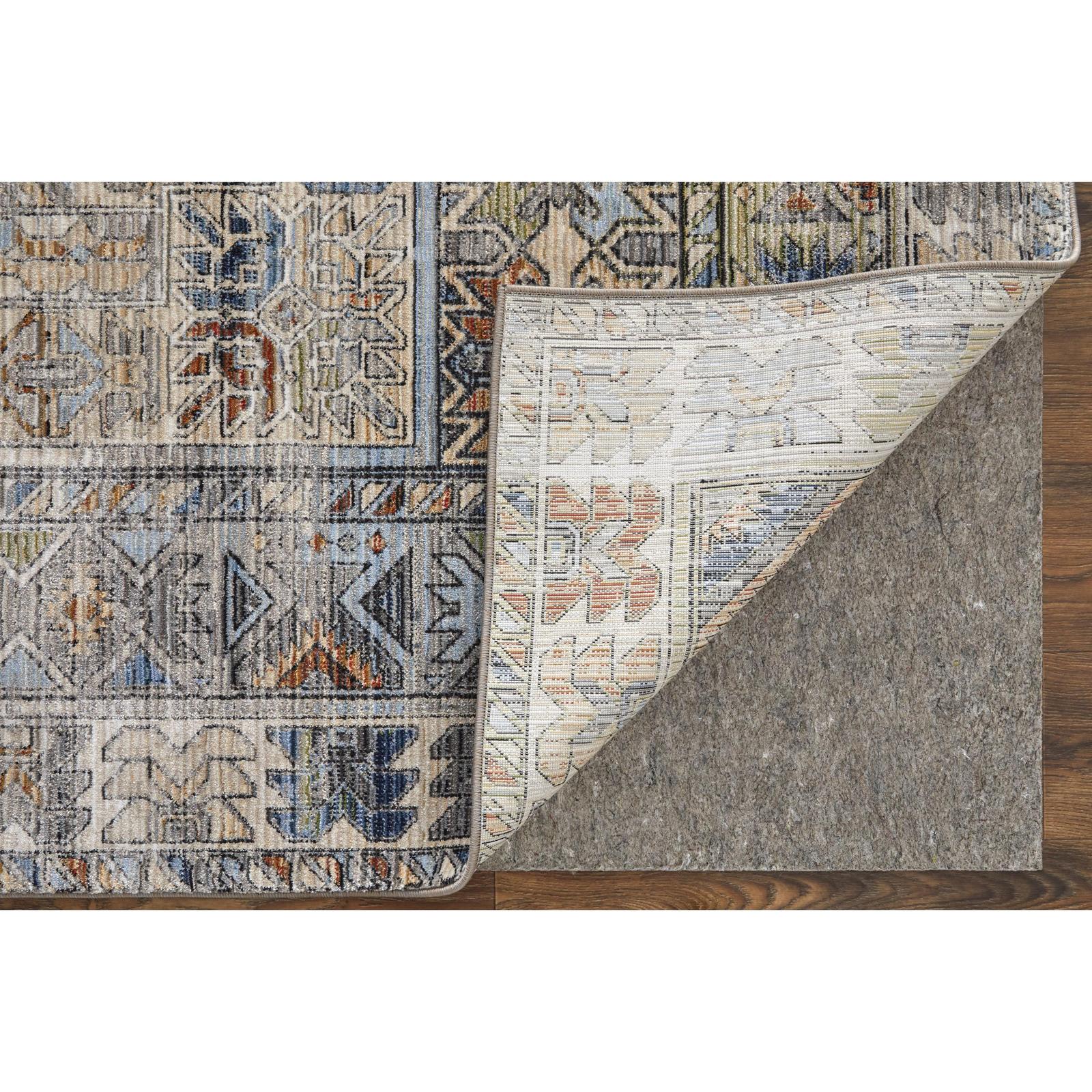 Feizy Melrose 39P0F Transitional Distressed Rug in Gray/Red/Blue