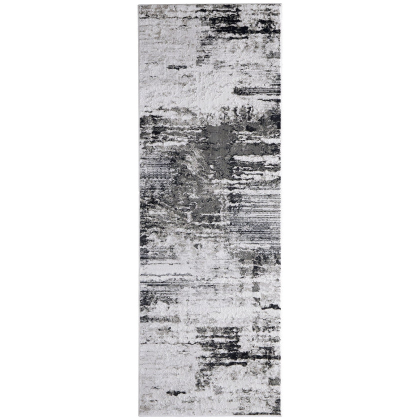 Feizy Prasad 39N9F Modern Abstract in Ivory/Gray/Taupe