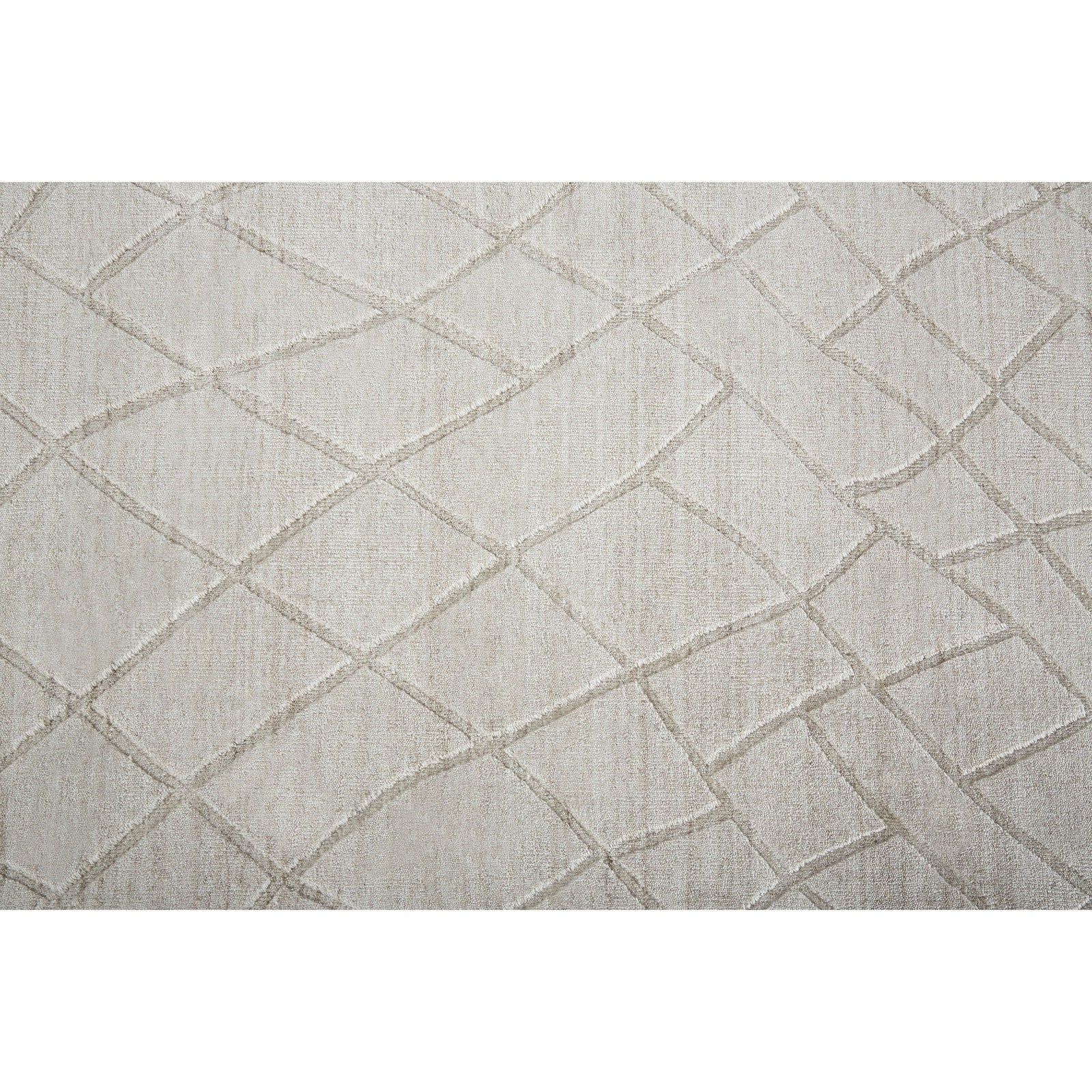 Feizy Redford 8846F Transitional Solid in Ivory/Gray