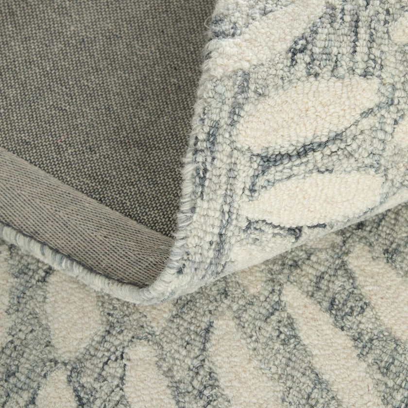 Feizy Wallace 8A38F Modern Floral & Botanical Rug in Gray/Ivory