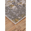 Feizy Waldor 3969F Modern Abstract Rug in Gray/Gold