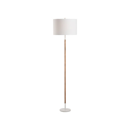 Chelsea House Amelia Matte White Rattan Floor Lamp