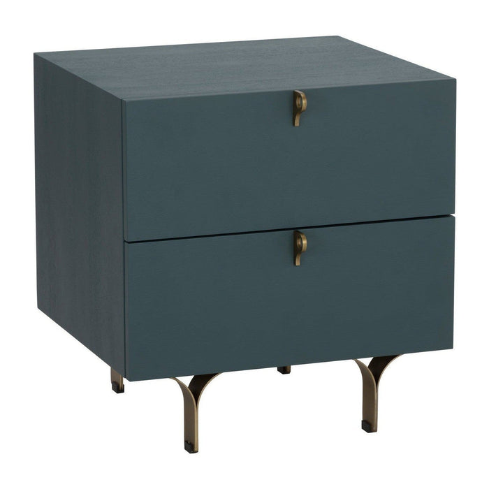 Sunpan Celine Nightstand - Small - Teal