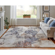 Feizy Gilmore 39MKF Modern Color Block in Blue/Ivory/Taupe