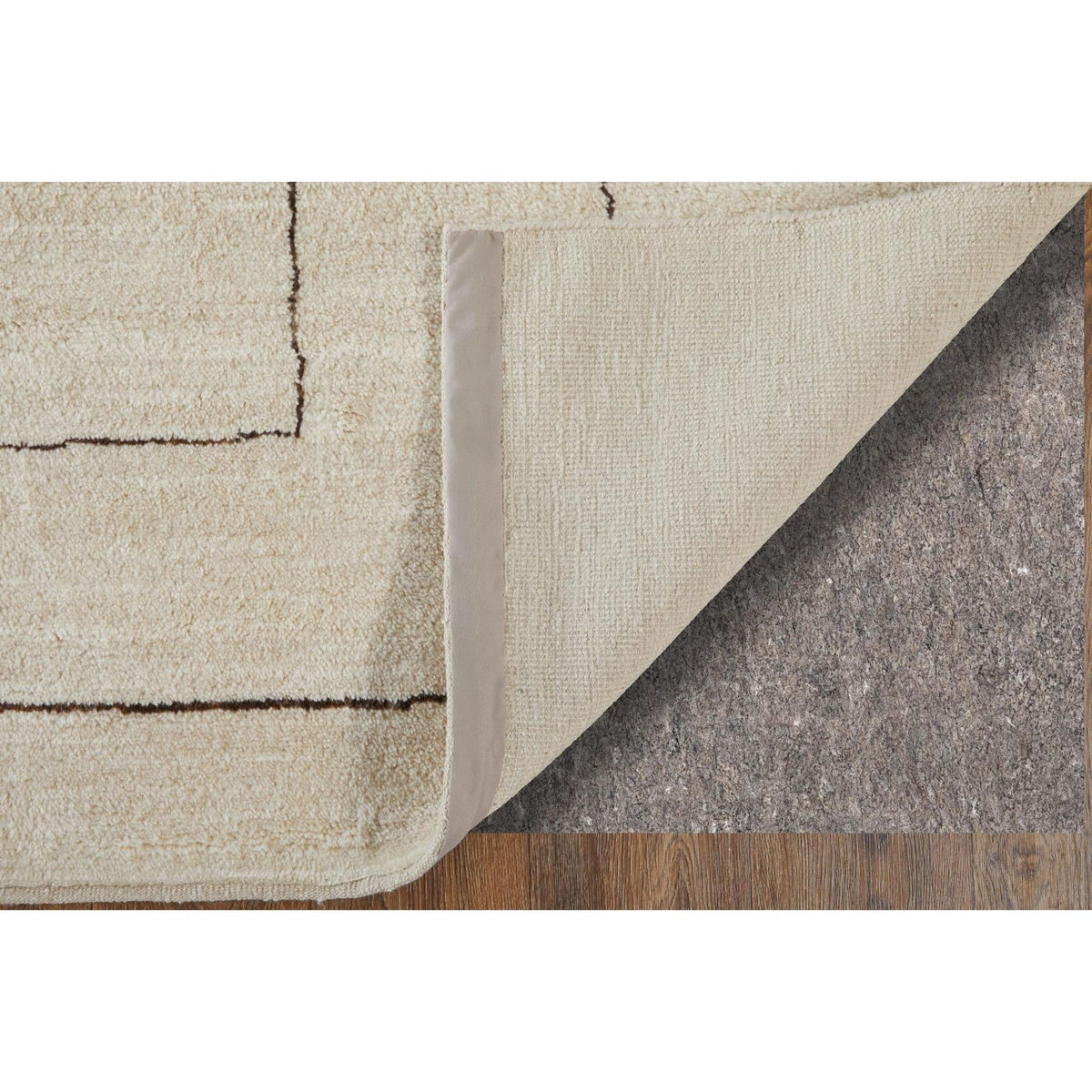Feizy Agape 69H7F Modern Abstract Rug in Ivory/Brown