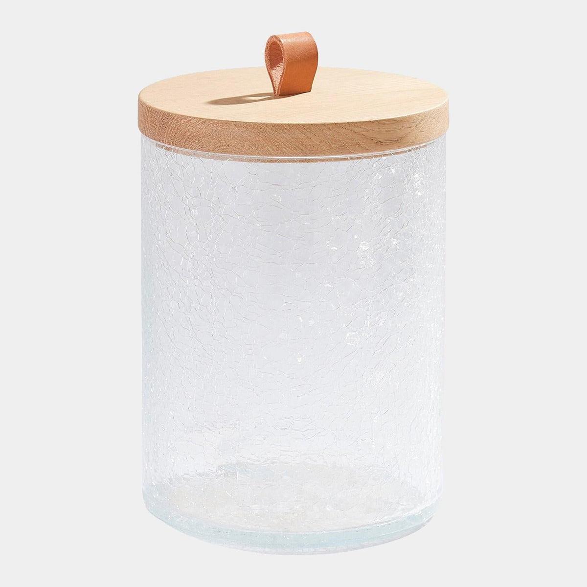 Global Views Crackle Glass Canister with Lid