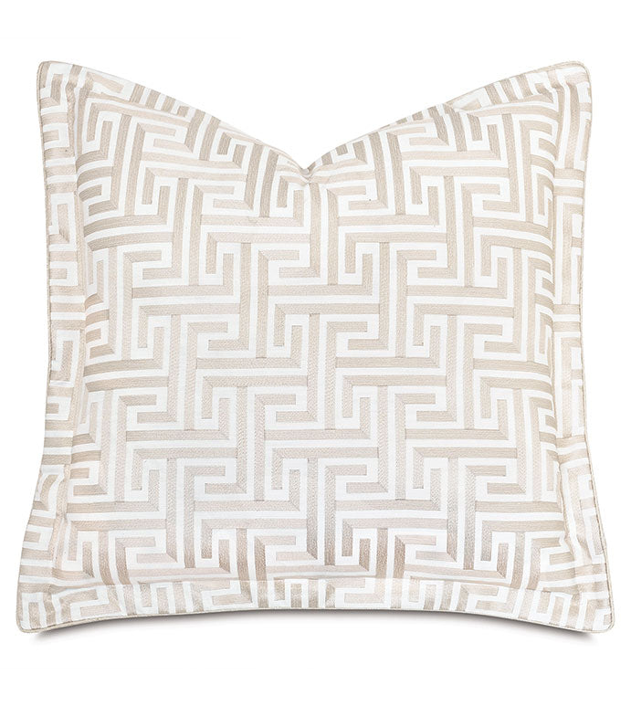 Eastern Accents Sussex Greek Key Euro Sham