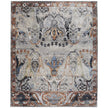 Feizy Melrose 39P2F Transitional Ikat Rug in Ivory/Red/Gray