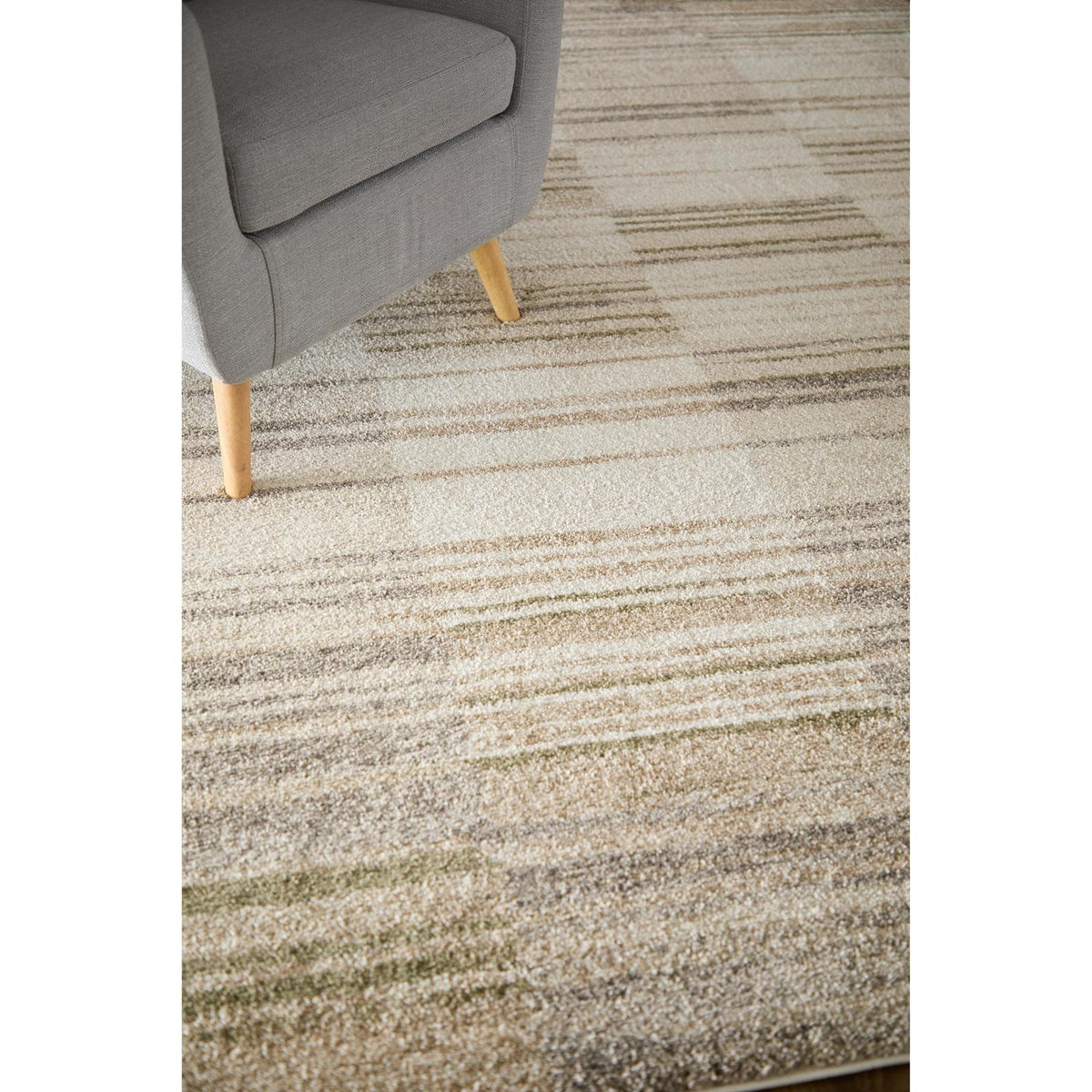 Feizy Richmond 39R3F Modern Geometric Rug in Ivory/Gray/Tan