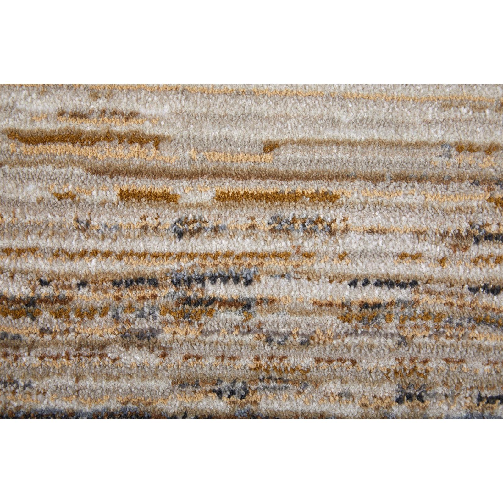 Feizy Deja 39PKF Modern Distressed Rug in Ivory/Brown/Tan
