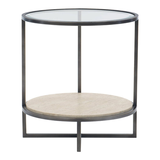 Bernhardt Harlow Metal Round Chairside Table