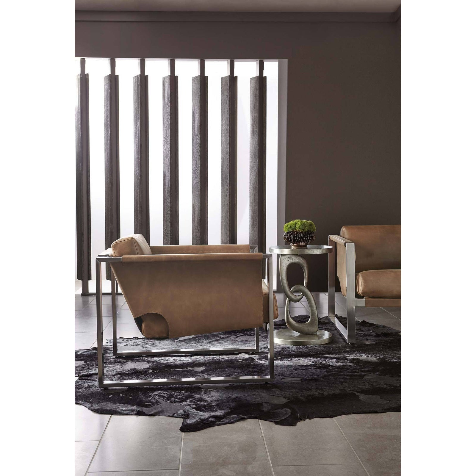 Bernhardt Linea Metal Interlocking Round Chairside Table