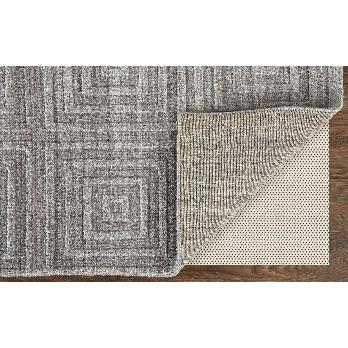 Feizy Redford 8670F Transitional Solid in Gray/Silver