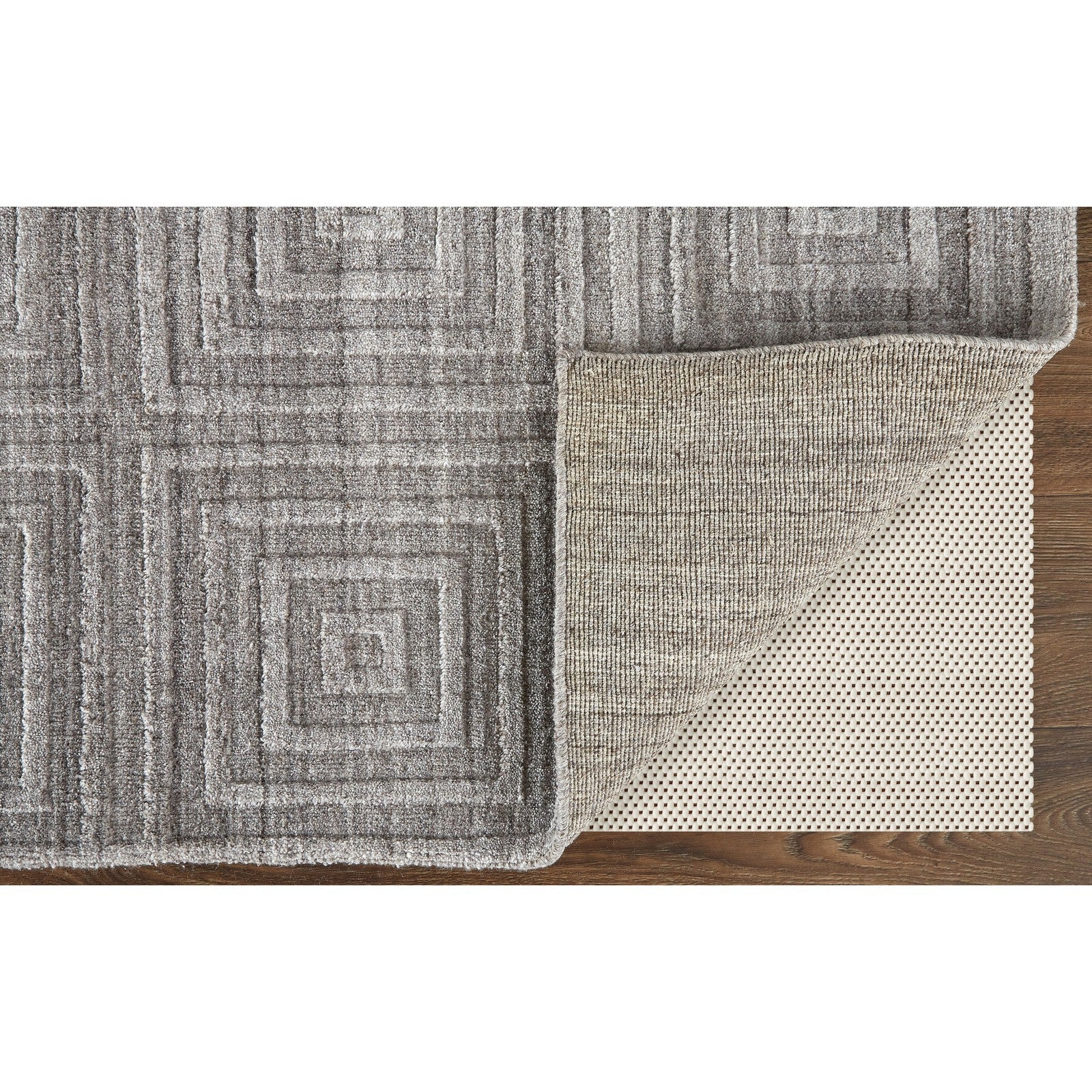Feizy Redford 8670F Transitional Solid in Gray/Silver