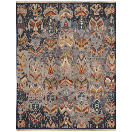 Feizy Leylan 0563F Transitional Ikat in Blue/Gray/Tan