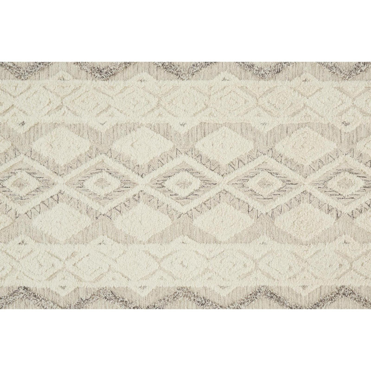 Feizy Anica 8006F Transitional Geometric Rug in Ivory/Taupe/Gray