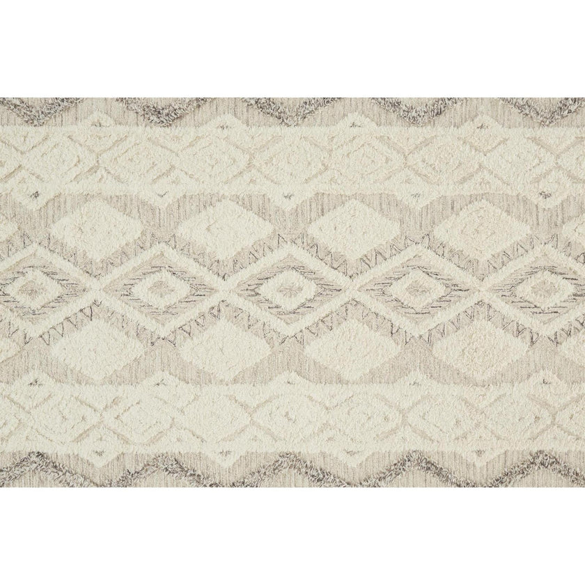 Feizy Anica 8006F Transitional Geometric Rug in Ivory/Taupe/Gray