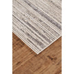 Feizy Micah 3337F Modern Abstract Rug in Black/Gray