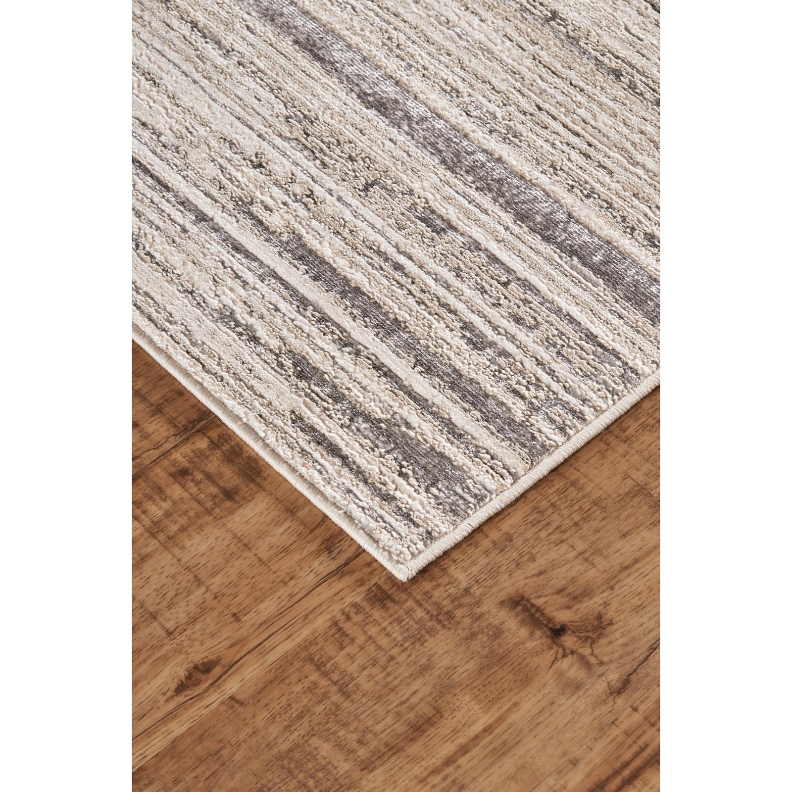 Feizy Micah 3337F Modern Abstract Rug in Black/Gray