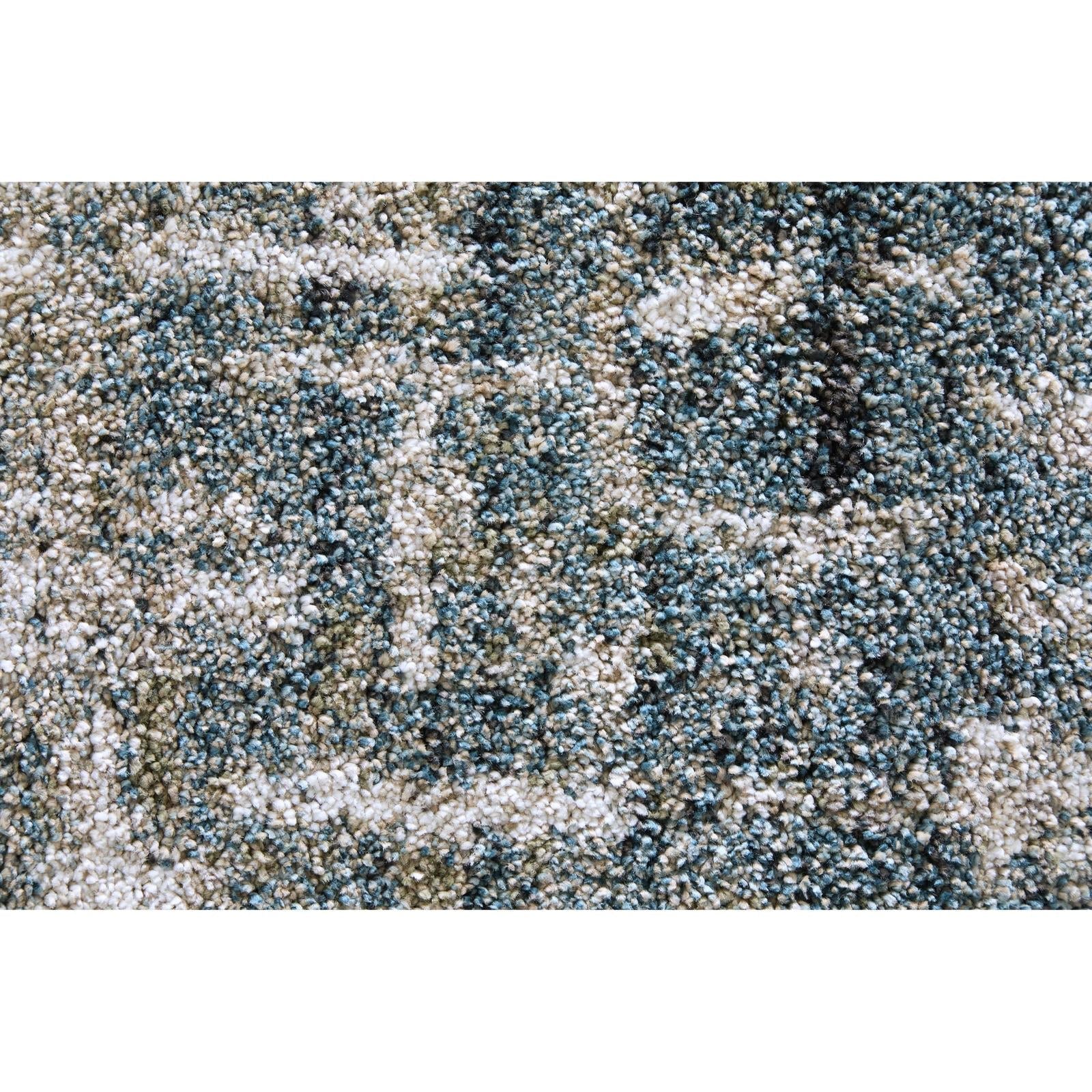 Feizy Richmond 39R5F Modern Abstract Rug in Ivory/Blue/Green