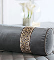 Eastern Accents Indochine Embroidered Trim Bolster