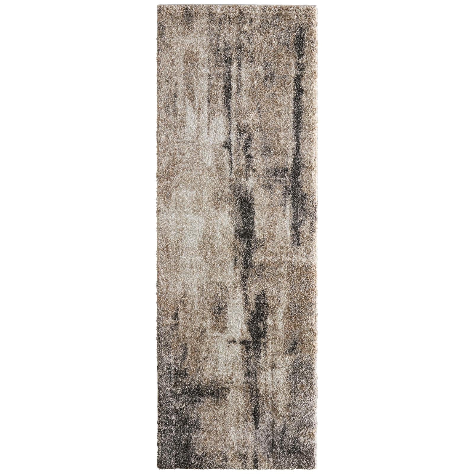 Feizy Richmond 39R7F Modern Abstract Rug in Tan/Gray