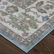 Feizy Dartmouth 39QNF Transitional Floral & Botanical Rug in Blue/Ivory/Brown