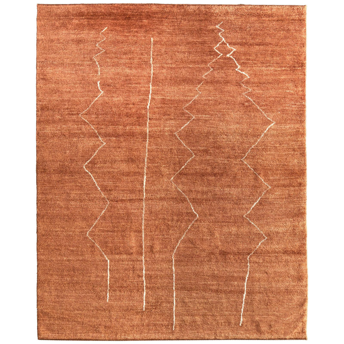 Feizy Agape 69H8F Modern Abstract Rug in Orange/White