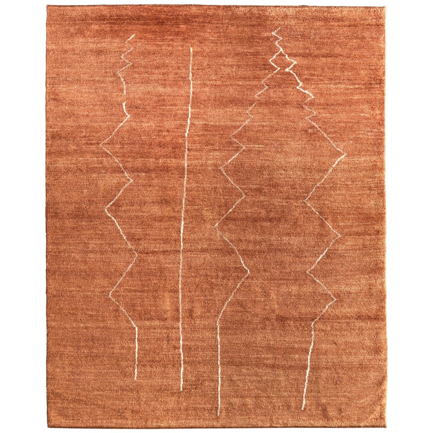 Feizy Agape 69H8F Modern Abstract Rug in Orange/White