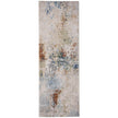 Feizy Sonora 39NUF Modern Abstract Rug in Ivory/Blue/Red