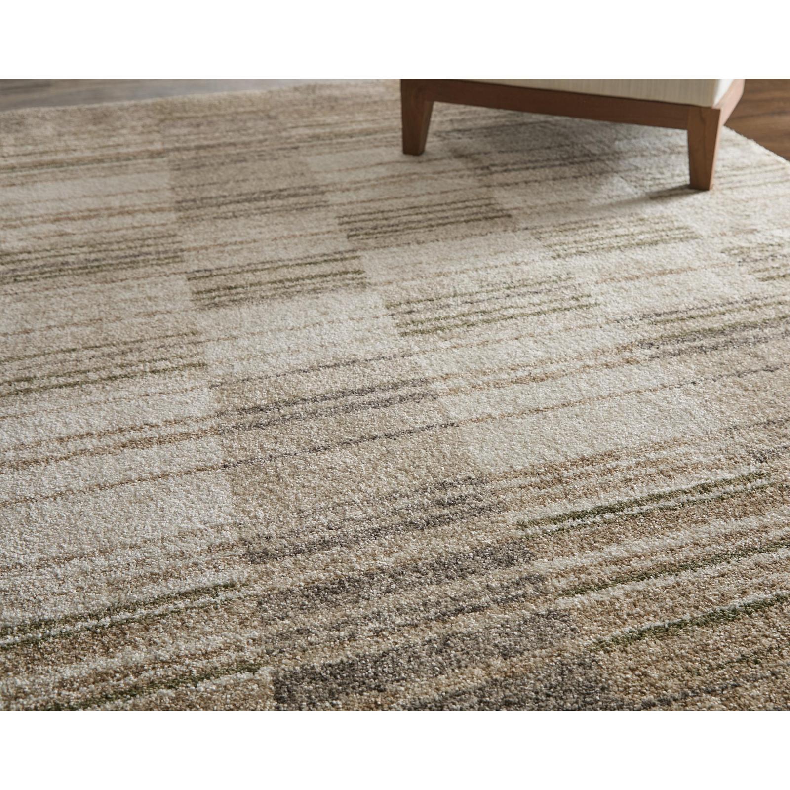 Feizy Richmond 39R3F Modern Geometric Rug in Ivory/Gray/Tan
