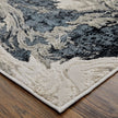 Feizy Micah 39LPF Modern Abstract Rug in Ivory/Black/Taupe
