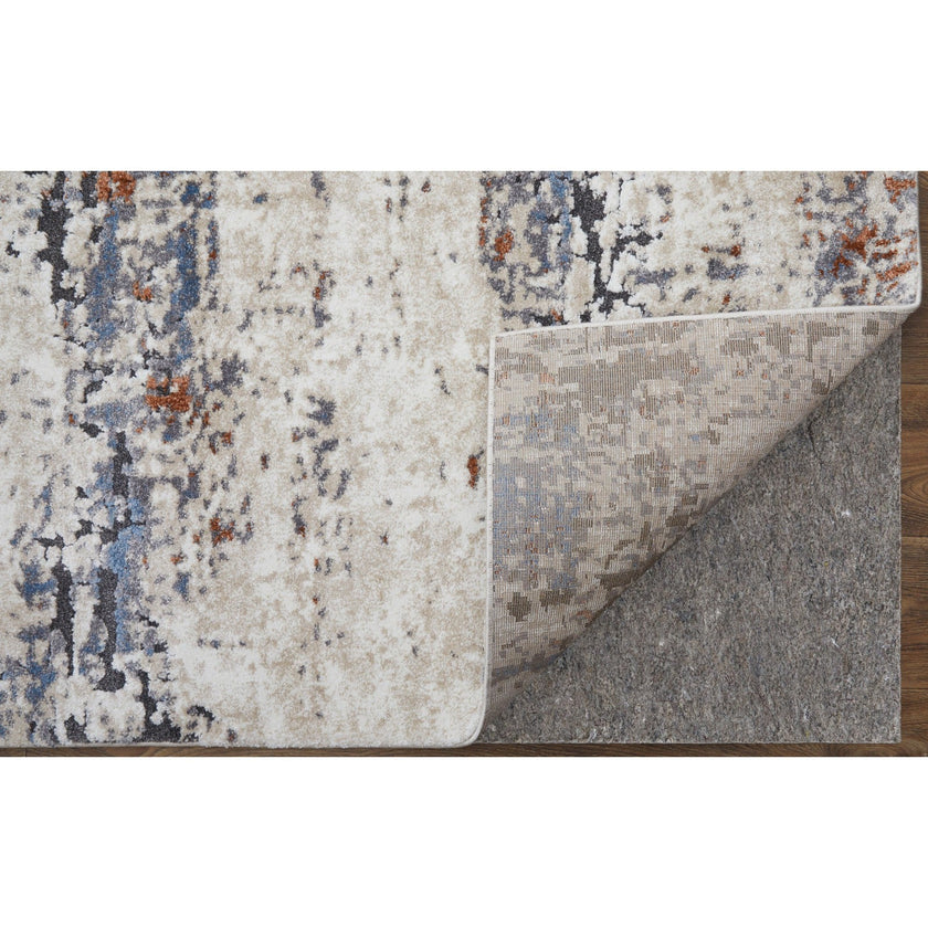 Feizy Gilmore 39MLF Modern Abstract in Ivory/Blue/Gray