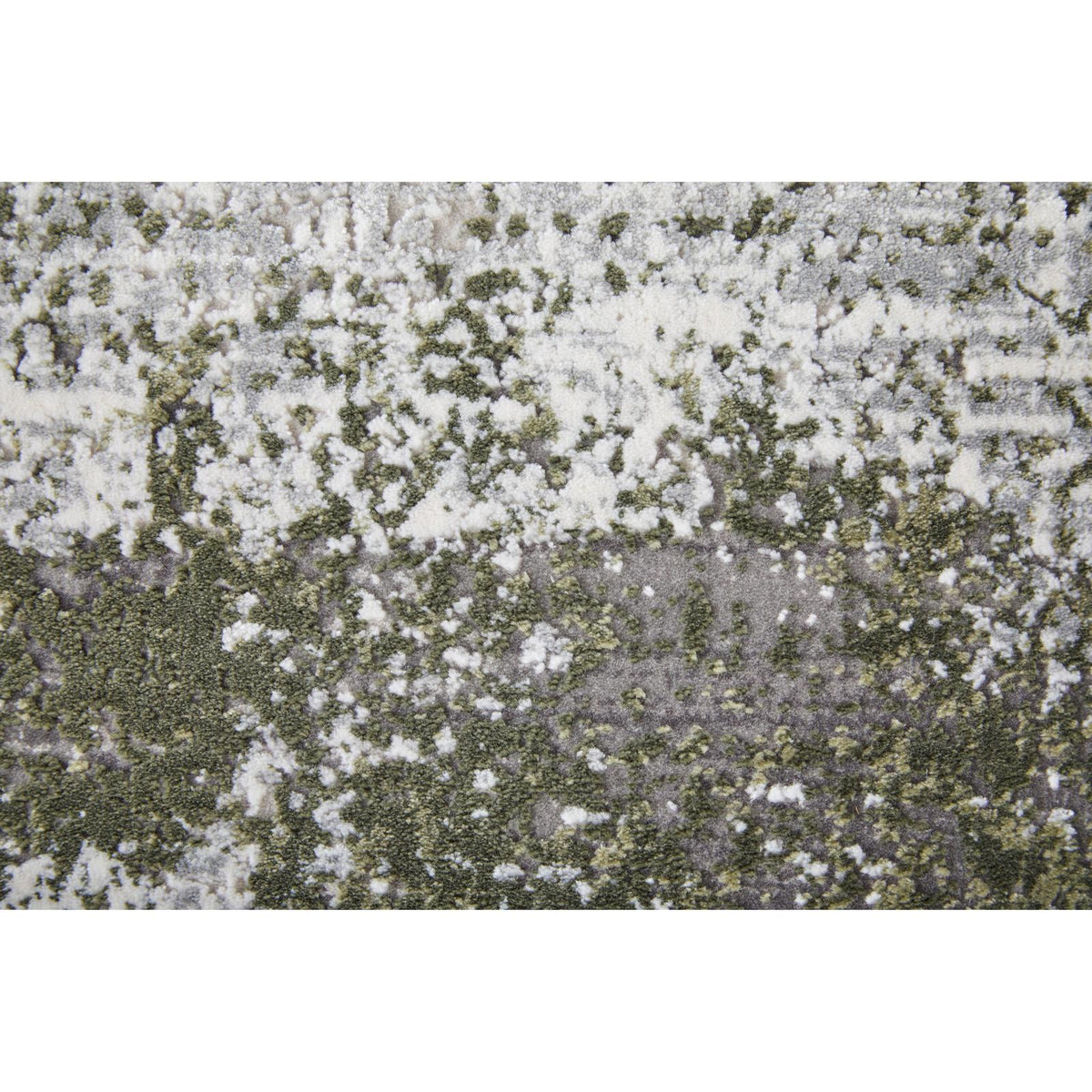 Feizy Cadiz 39N5F Modern Ikat Rug in Gray/Green/Silver