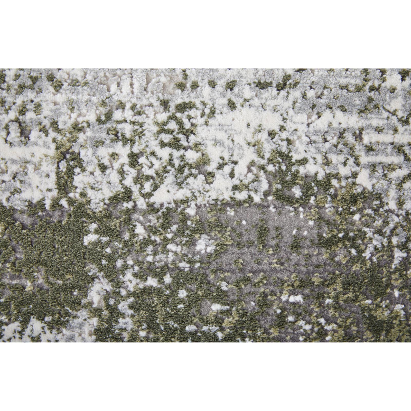 Feizy Cadiz 39N5F Modern Ikat Rug in Gray/Green/Silver